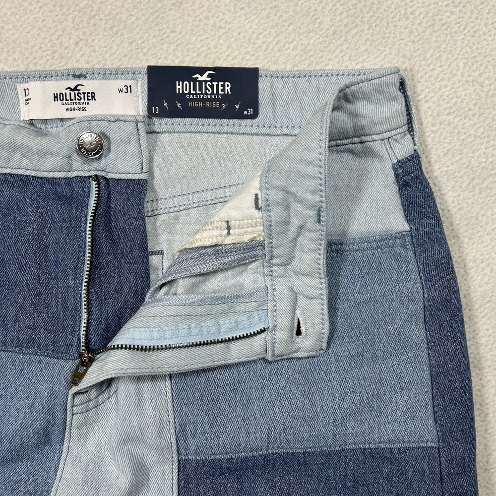 Hollister High-Rise Patchwork Denim Mini Skirt Size 13 NWT Prairie Farm Barn